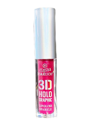 Maroof 3D Holographic Sparkle Lip Gloss, 5g, 02 Sparkling Pink, Pink